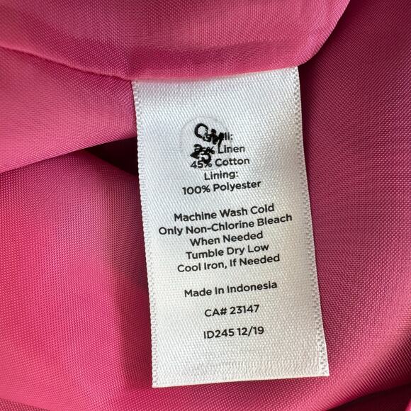 Talbots Linen Skirt Women’s Size 8 Plaid Preppy Mini Short Pink Academia Casual - Picture 10 of 11